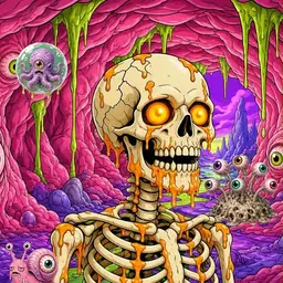 Oozlings #9673, Skull · Flesh Cave