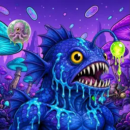 Oozlings #968, Anglerfish · Fungus Forest