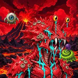 Oozlings #9685, Crab · Lava Fields