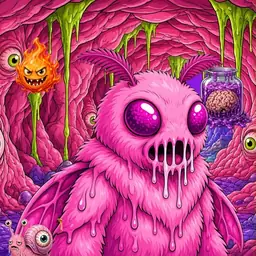 Oozlings #9687, Mutant Moth · Flesh Cave