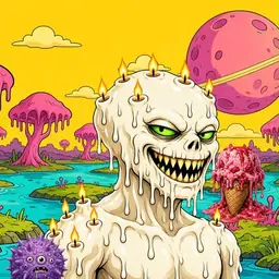 Oozlings #9688, Candle Wax · Turquoise Swamp