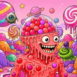 Oozlings #9693, Mutated Gumball Brain · Candy Planet