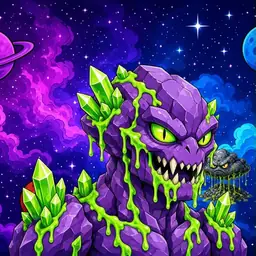 Oozlings #9694, Crystal Rock · Void Nebula
