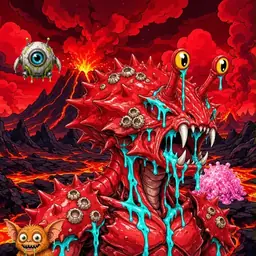 Oozlings #9698, Crab · Lava Fields