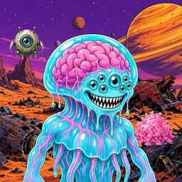 Oozlings #970, Jellyfish Brain · Ship Junkyard