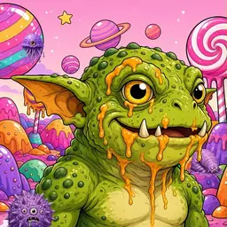 Oozlings #9703, Toad Goblin · Candy Planet