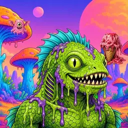 Oozlings #9704, Swamp Fish · Mushroom Desert