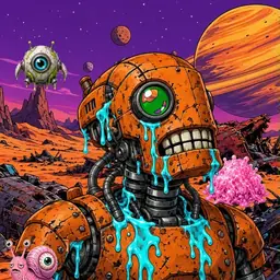 Oozlings #9709, Rusty Robot · Ship Junkyard