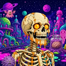 Oozlings #9711, Skull · Neon City