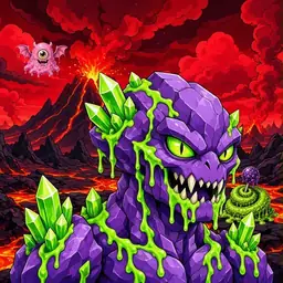 Oozlings #9715, Crystal Rock · Lava Fields