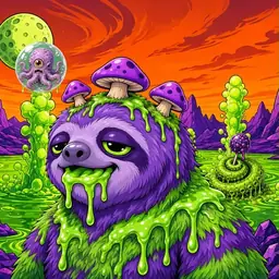 Oozlings #972, Slime Sloth · Acid Lake