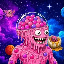 Oozlings #9724, Gumball Brain · Void Nebula