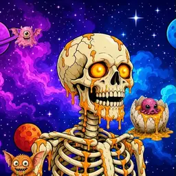 Oozlings #973, Skull · Void Nebula
