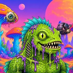 Oozlings #9734, Swamp Fish · Mushroom Desert