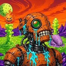 Oozlings #9754, Rusty Robot · Acid Lake