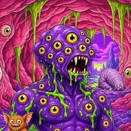 Oozlings #9760, Eyeball Cluster · Flesh Cave