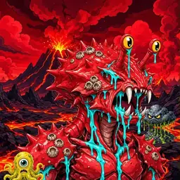 Oozlings #9773, Crab · Lava Fields