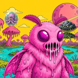 Oozlings #9775, Mutant Moth · Turquoise Swamp