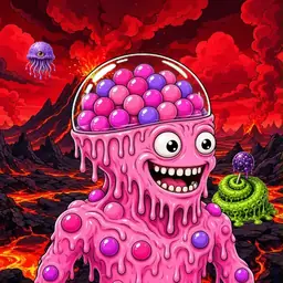 Oozlings #9776, Gumball Brain · Lava Fields