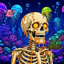 Oozlings #9794, Skull · Glow Reef