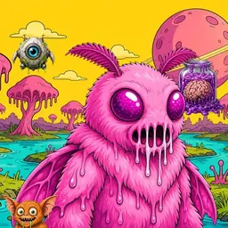 Oozlings #9798, Mutant Moth · Turquoise Swamp