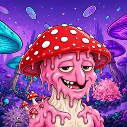 Oozlings #9800, Mushroom Head · Fungus Forest