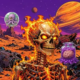 Oozlings #9801, Fire Skull · Ship Junkyard
