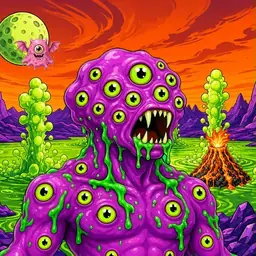 Oozlings #981, Mutated Eyeball Cluster · Acid Lake