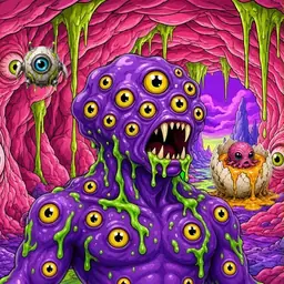 Oozlings #9815, Eyeball Cluster · Flesh Cave