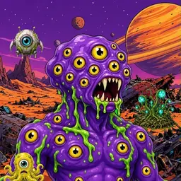 Oozlings #9817, Eyeball Cluster · Ship Junkyard