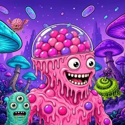 Oozlings #9818, Gumball Brain · Fungus Forest