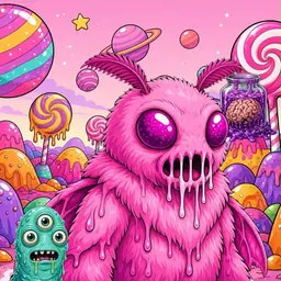 Oozlings #9824, Mutant Moth · Candy Planet