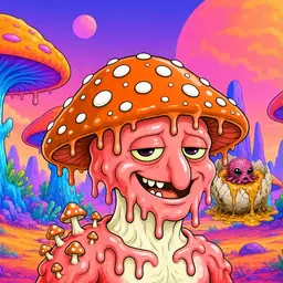 Oozlings #9831, Mutated Mushroom Head · Mushroom Desert