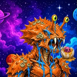 Oozlings #9835, Mutated Crab · Void Nebula