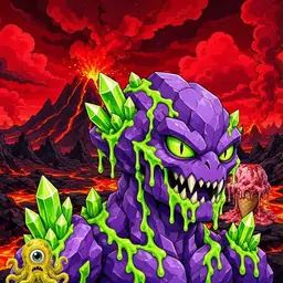 Oozlings #9840, Crystal Rock · Lava Fields
