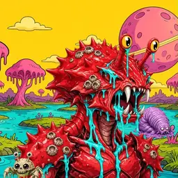 Oozlings #9841, Crab · Turquoise Swamp