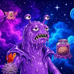 Oozlings #9855, Slug · Void Nebula