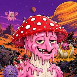 Oozlings #9857, Mushroom Head · Ship Junkyard