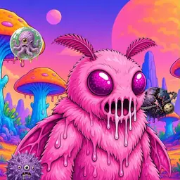 Oozlings #9862, Mutant Moth · Mushroom Desert