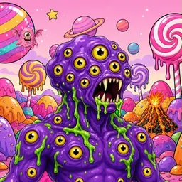 Oozlings #9863, Eyeball Cluster · Candy Planet