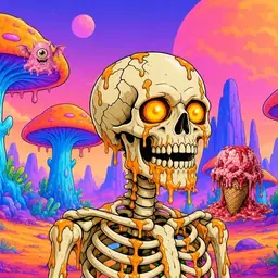 Oozlings #9871, Skull · Mushroom Desert