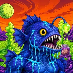 Oozlings #9873, Anglerfish · Acid Lake
