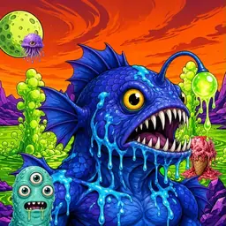 Oozlings #9875, Anglerfish · Acid Lake