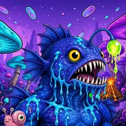 Oozlings #988, Anglerfish · Fungus Forest