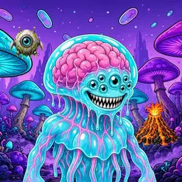 Oozlings #9882, Jellyfish Brain · Fungus Forest