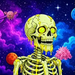 Oozlings #9885, Mutated Skull · Void Nebula