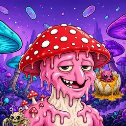 Oozlings #9891, Mushroom Head · Fungus Forest