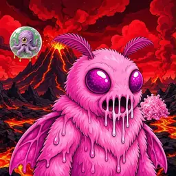 Oozlings #9897, Mutant Moth · Lava Fields