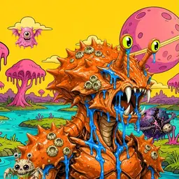 Oozlings #9901, Mutated Crab · Turquoise Swamp