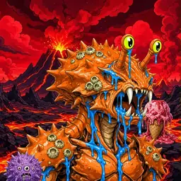 Oozlings #9904, Mutated Crab · Lava Fields
